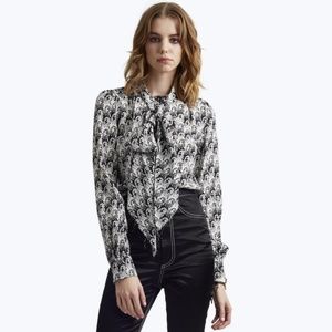 HP🌟NWOT Marc Jacobs Wavy Lady Tie Neck Shirt XS S